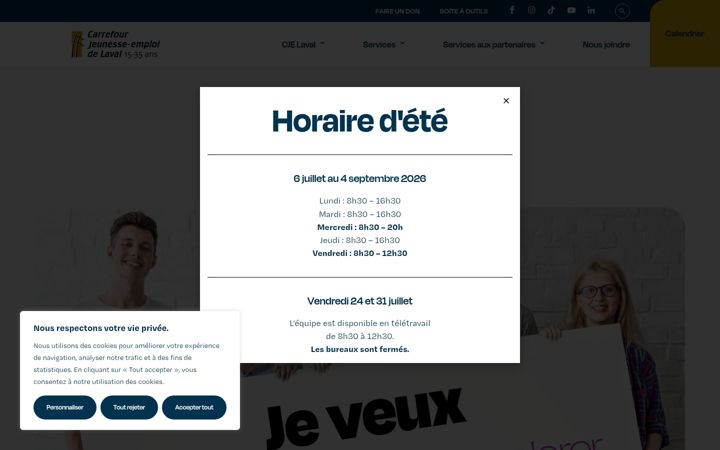 Snimka zaslona za cjelaval.qc.ca