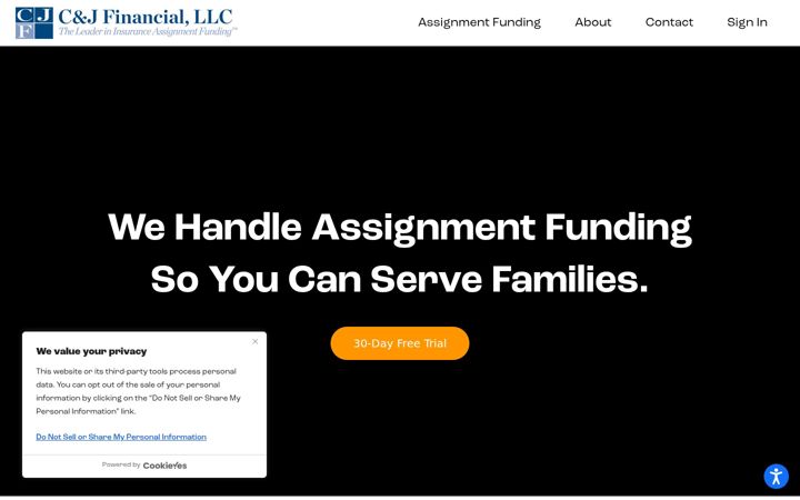 Screenshot of cjf.com