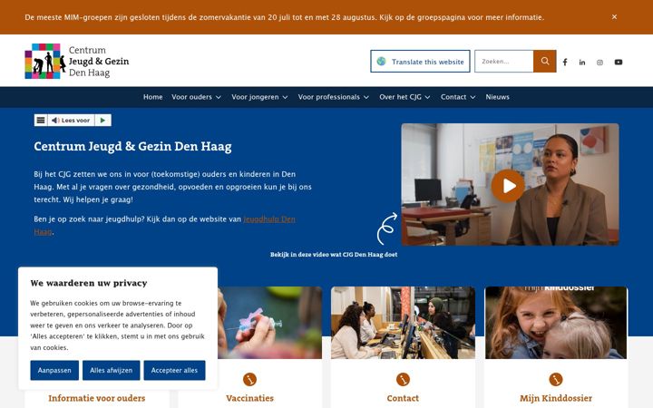 Zrzut ekranu cjgdenhaag.nl
