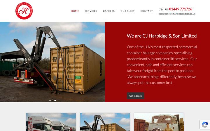 Screenshot of cjharbidgeandson.co.uk