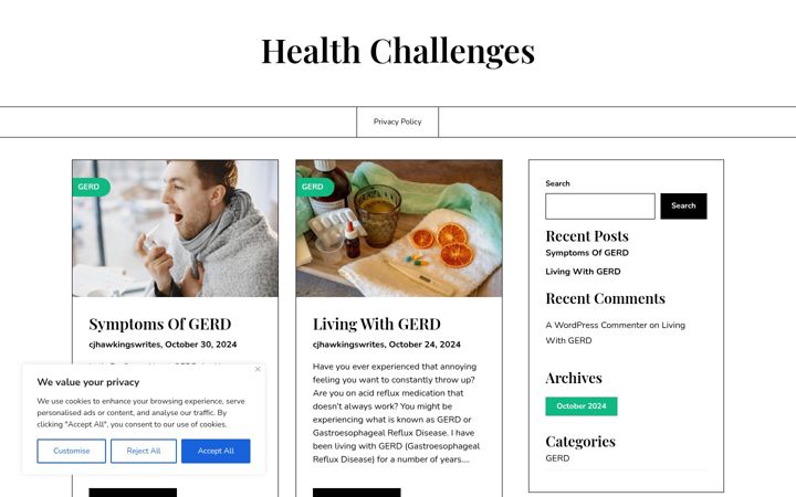 Screenshot of cjhawkings.com