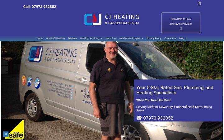 Snímek obrazovky cjheating.co.uk