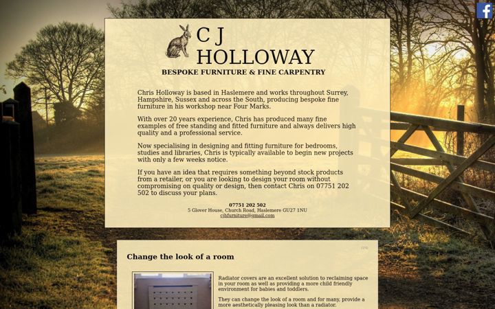 Screenshot of cjholloway.co.uk