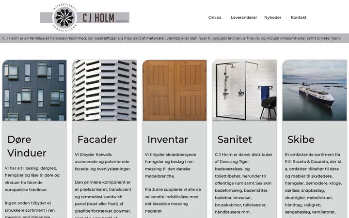 Screenshot of cjholm1887.dk