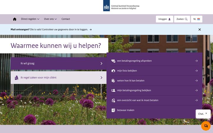 Screenshot of cjib.nl