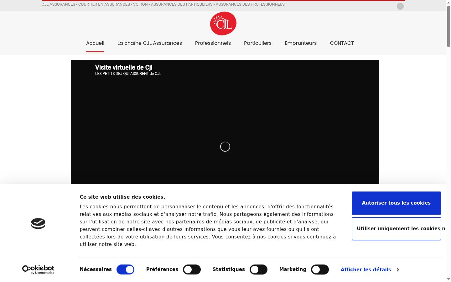Screenshot van de toestemmingsbanner zoals getoond vóór enige interactie