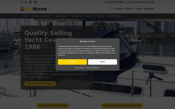 Screenshot of cjmarine.co.uk