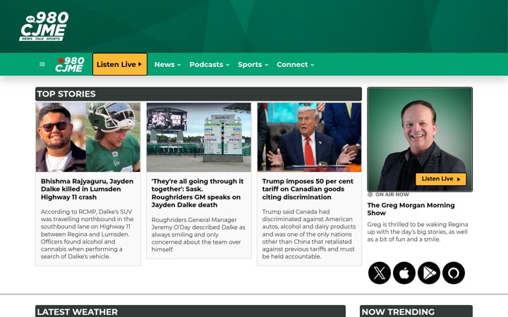 Screenshot of cjme.com