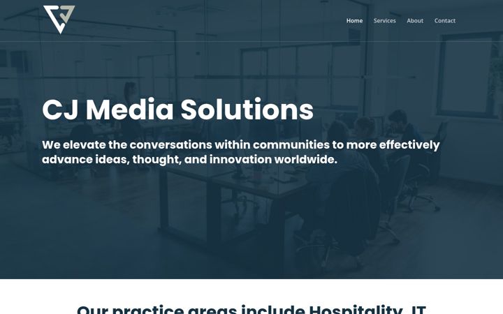 Screenshot of cjmediasolutionsllc.com