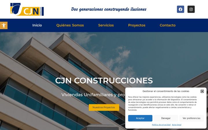 Screenshot of cjnconstrucciones.com