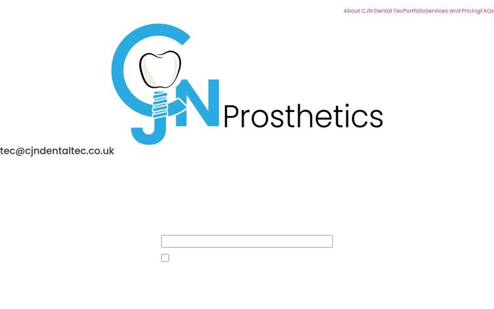 Screenshot of cjndentaltec.co.uk