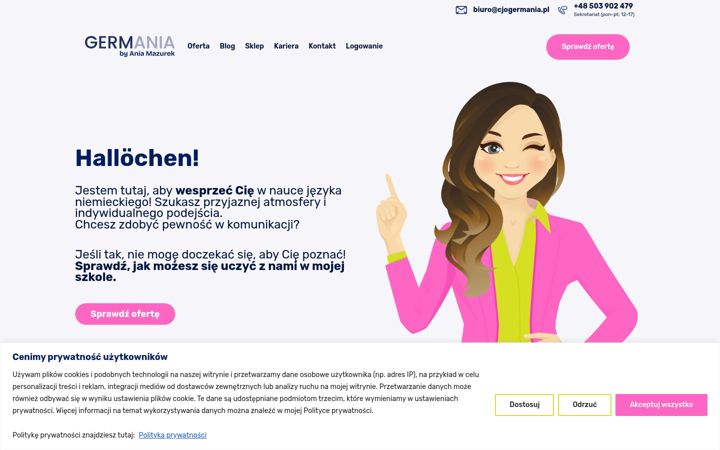 Screenshot stránky cjogermania.pl