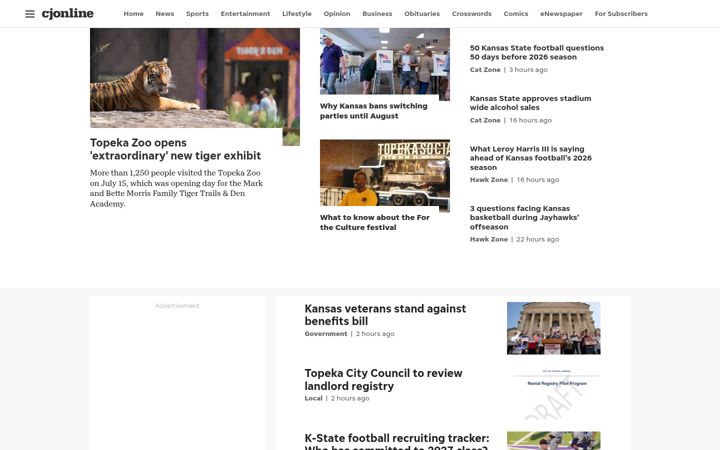 Screenshot von cjonline.com
