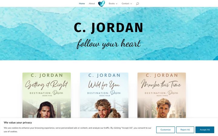 Screenshot of cjordanbooks.com