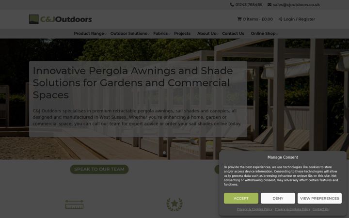 Screenshot of cjoutdoors.co.uk