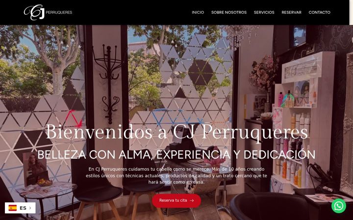 Screenshot of cjperruqueres.com
