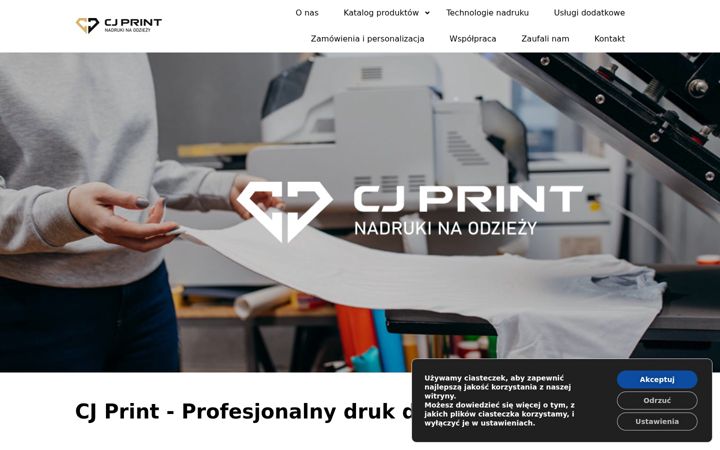 Screenshot stránky cjprint.pl