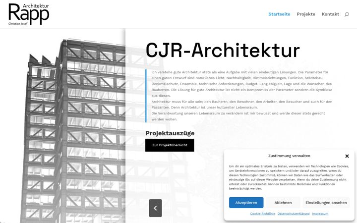 Screenshot of cjr-architektur.com