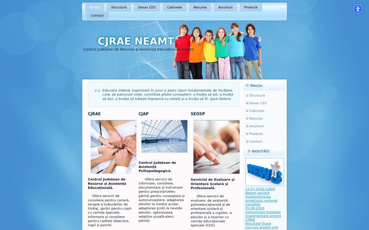 Snímek obrazovky cjrae-neamt.ro