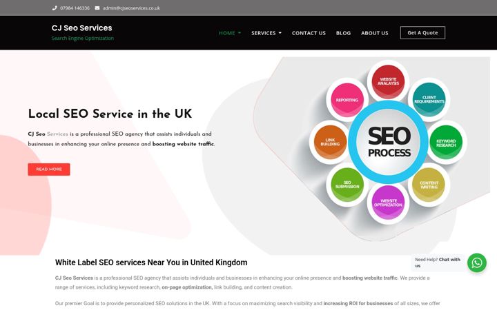Snímek obrazovky cjseoservices.co.uk