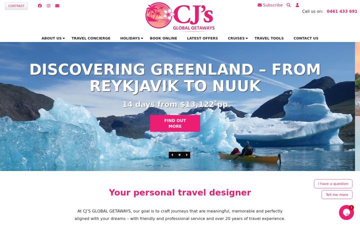 Snimka zaslona za cjsglobalgetaways.com.au