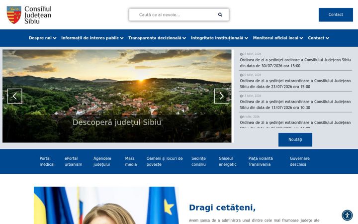 Snímek obrazovky cjsibiu.ro