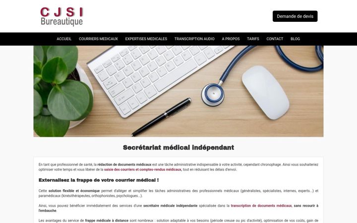 Screenshot of cjsibureautique.fr