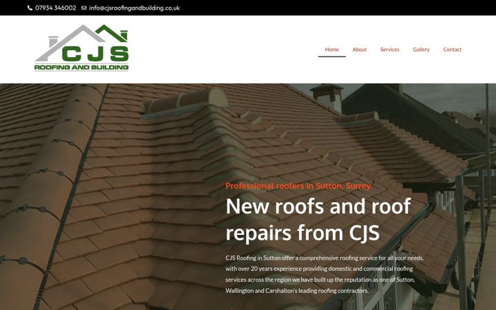 Snímek obrazovky cjsroofingandbuilding.co.uk