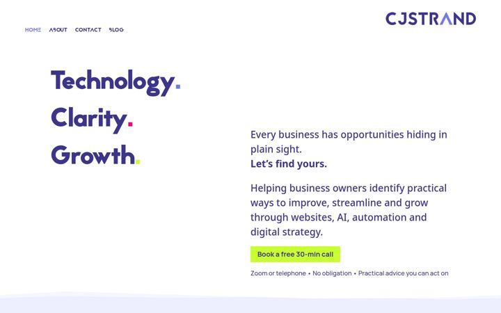 Screenshot of cjstrand.com