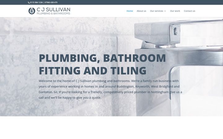 Snímek obrazovky cjsullivanplumber.co.uk