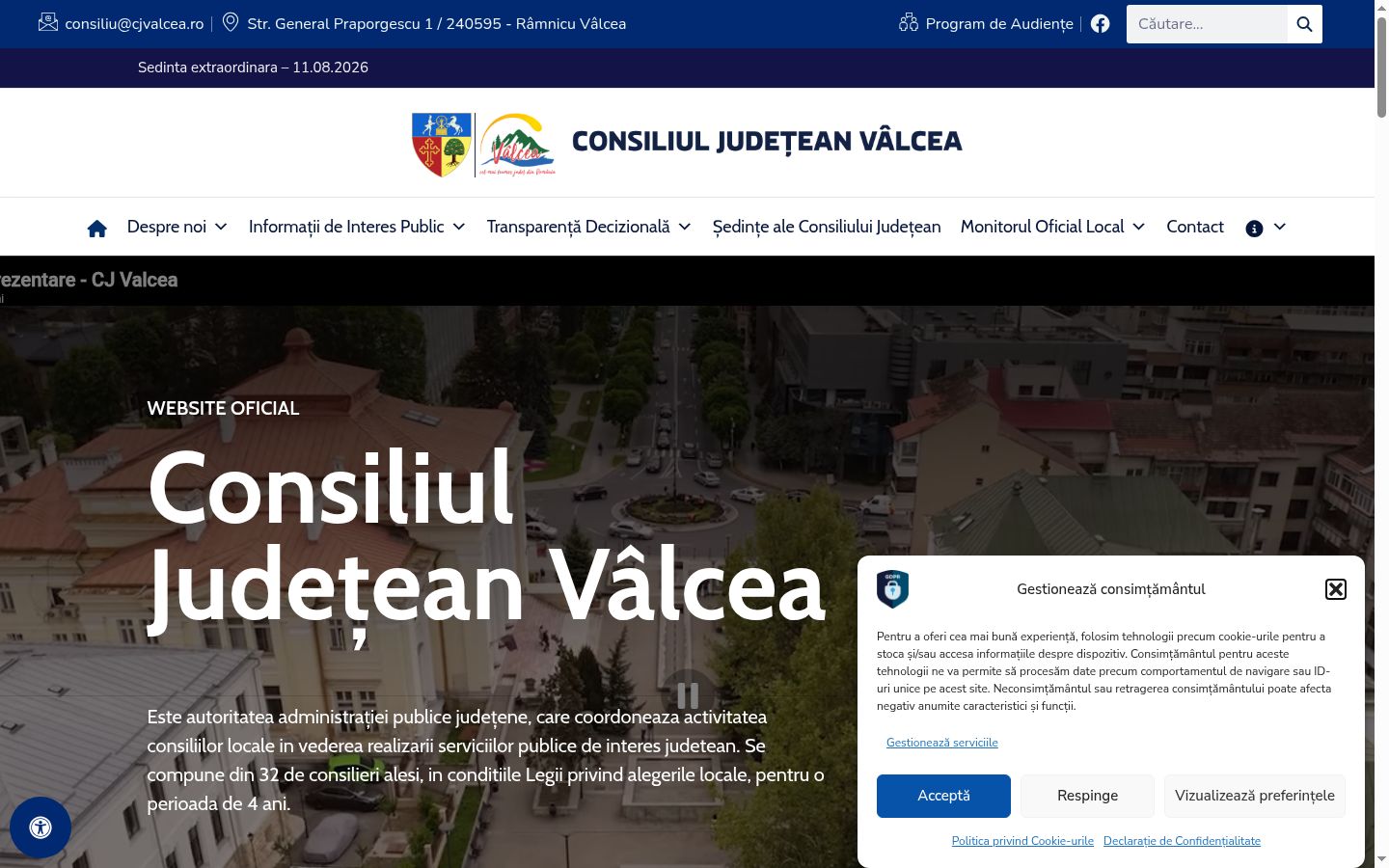 Snímek obrazovky baneru souhlasu zobrazeného před jakoukoli interakcí