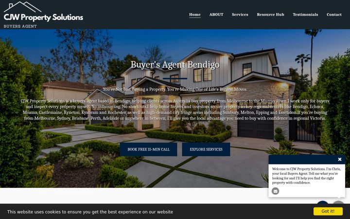 Snimka zaslona za cjwpropertysolutions.com.au