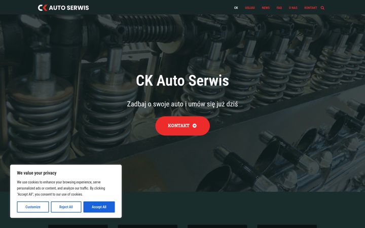 Screenshot of ck-autoserwis.com