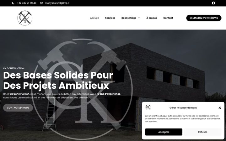 Screenshot of ck-construction.be