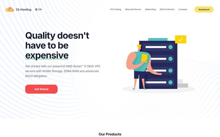 Screenshot of ck-hosting.com