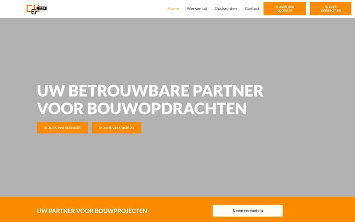 Screenshot of ck-zzp.nl