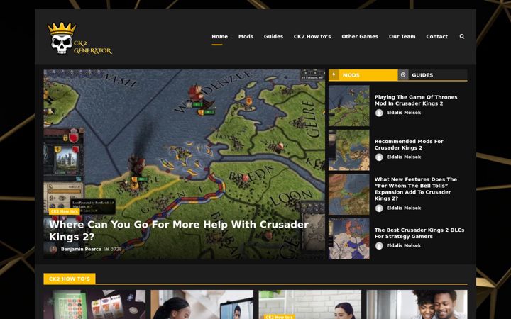 Screenshot of ck2generator.com