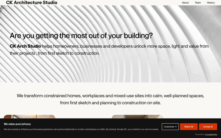 Screenshot of ckarchstudio.com