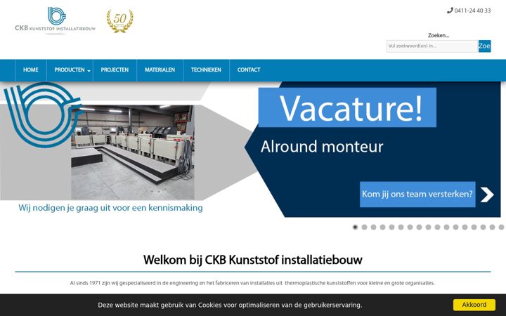 Screenshot of ckb-kunststoffen.nl