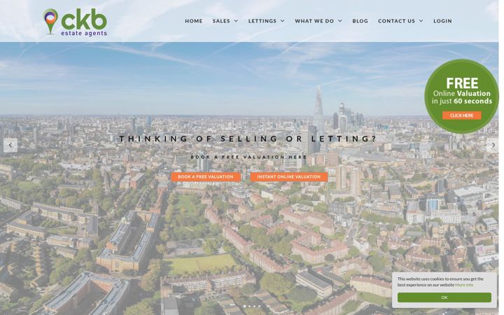 Screenshot of ckbestateagents.co.uk