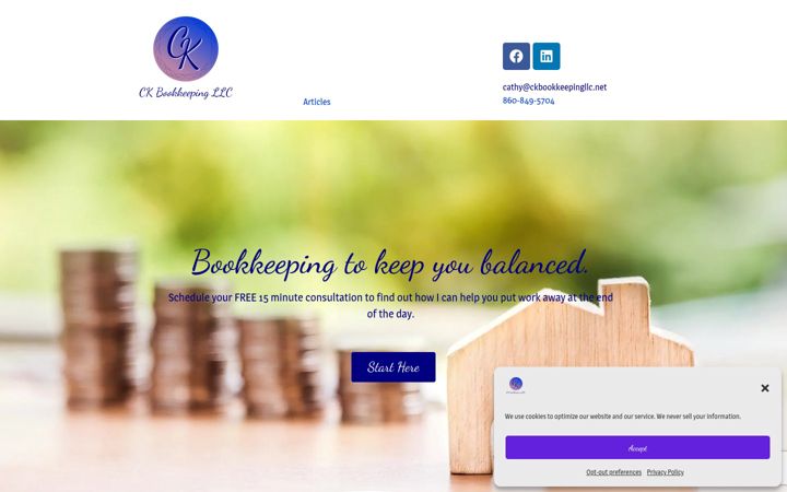 Screenshot ta' ckbookkeepingllc.net