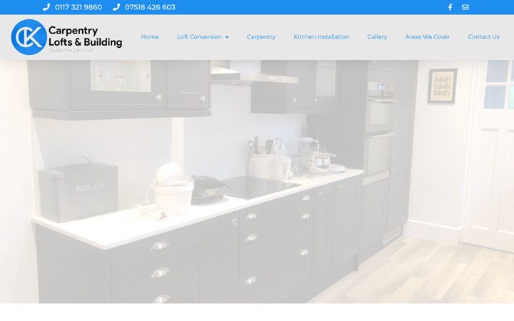 Screenshot of ckcarpentry.co.uk