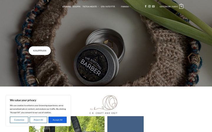 Screenshot of ckcraftandknit.com