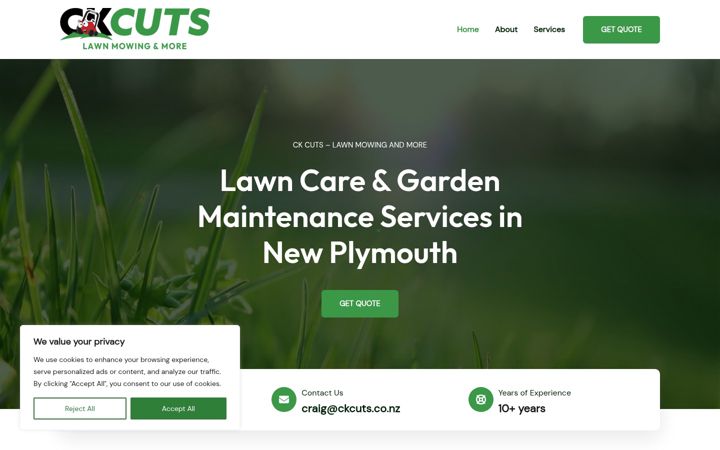 Screenshot of ckcuts.co.nz