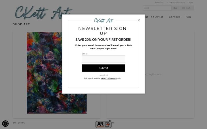 Screenshot of ckettart.com