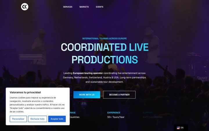Screenshot of ckeventsgroup.com
