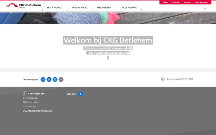 Screenshot of ckgbetlehem.be
