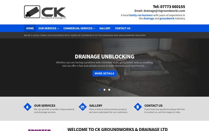 Screenshot of ckgroundworks.com