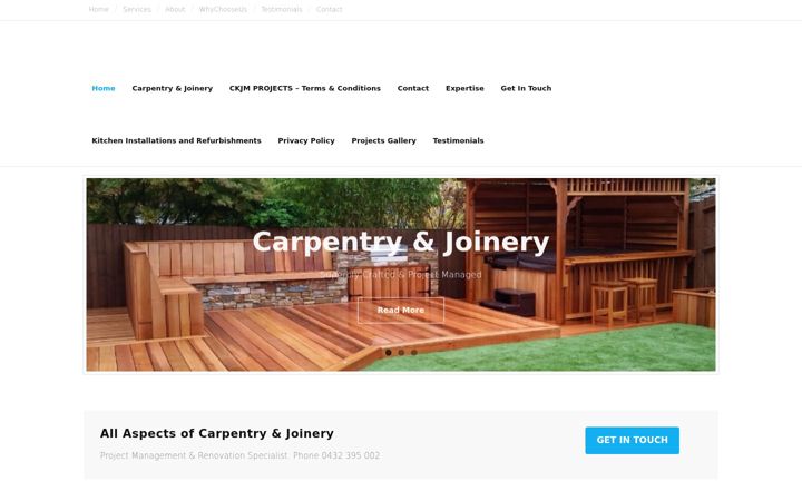 Snimka zaslona za ckjm-projects.com.au