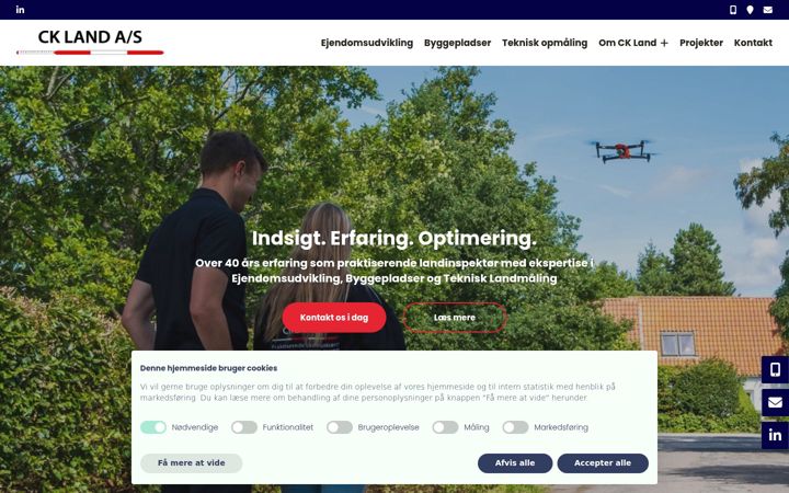 Screenshot of ckland.dk